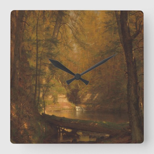 De forelenpool (1870) - wandklok (Voorkant)