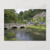 de forelstroom in het dorp Bibury, Briefkaart (Voorkant)