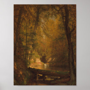 De forelvijver (1870) - Worthington Whittredge Poster
