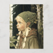 De Forest Elf Vintage Briefkaart (Voorkant)