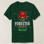 De forester Gnome Familie die Kerstmis aanpast T-shirt (Design voorkant)