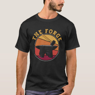 De Forge Retro houdt van paard hoefsmid en smid T-shirt
