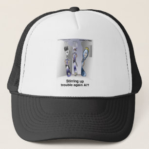 De Fork Politie Grappige Cartoon Cadeaus & Verzame Trucker Pet