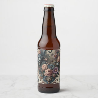De Formele Vrienden - Gotische Bloemen Ontwerp Bier Etiket