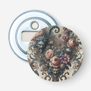 De Formele Vrienden - Gotische Bloemen Ontwerp Button Flesopener
