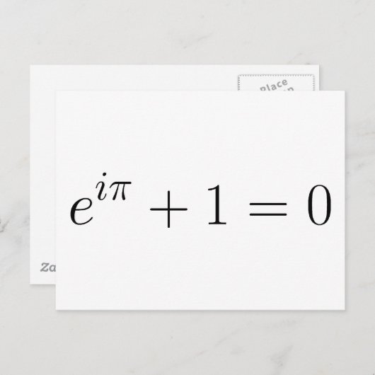 De formule Euler Briefkaart (Voorkant / Achterkant)