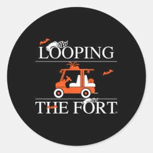 De Fort Golfkarretje Halloween Decoratie Vleermuis Ronde Sticker