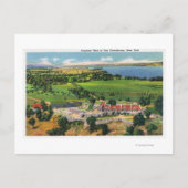 De Fort, het meer van de ChamPlain op afstand Briefkaart (Voorkant)