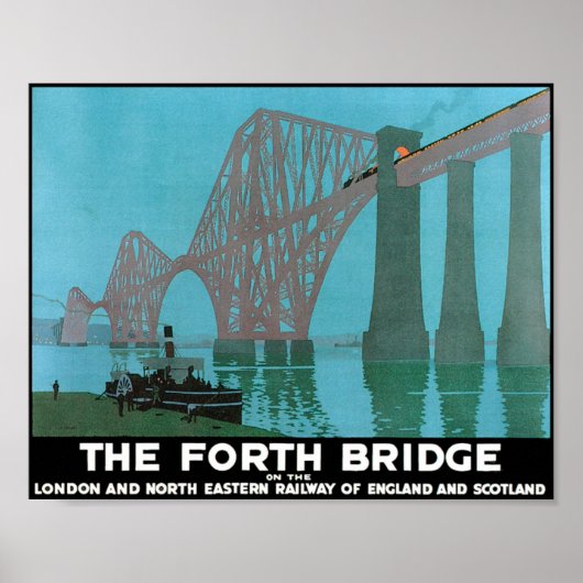 De Forth Bridge - Noordoostelijke spoorweg Poster (Voorkant)
