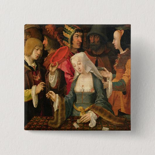 De Fortune Teller Vierkante Button 5,1 Cm (Voorkant)