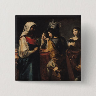 De Fortune Teller Vierkante Button 5,1 Cm