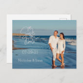 De foto bewaart de Datum Aankondigingskaart (Voorkant / Achterkant)