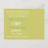 De foto bewaart de Datum Aankondigingskaart (Achterkant)