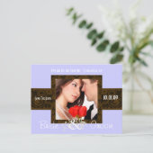 De foto bewaart de Datum Aankondigingskaart (Staand voorkant)