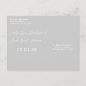 De foto bewaart de Datum Aankondigingskaart (Achterkant)