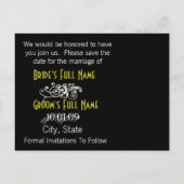 De foto bewaart de Datum Aankondigingskaart (Achterkant)