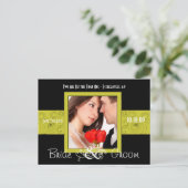 De foto bewaart de Datum Aankondigingskaart (Staand voorkant)