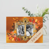 De Foto bewaart de Datum in het najaar Kaart (Staand voorkant)