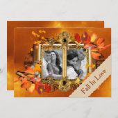De Foto bewaart de Datum in het najaar Kaart (Voorkant / Achterkant)