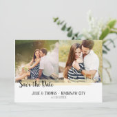 De foto bewaart de Datum Kaart (Staand voorkant)