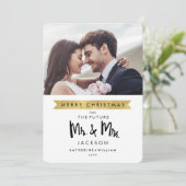 De foto bewaart de Datum | Kersttoekomst, heren en Save The Date (Staand voorkant)