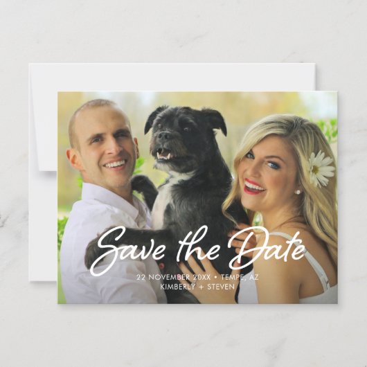 De foto bewaart de Datum Magnetische Uitnodiging (Voorkant)