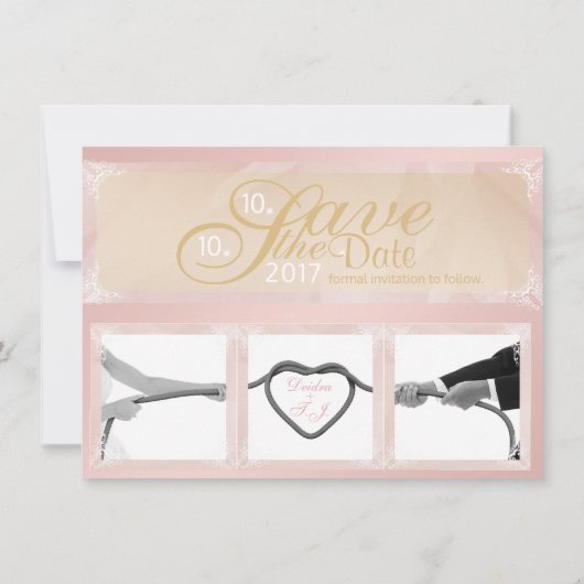 De foto bewaart de Datum Save The Date (Achterkant)