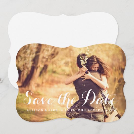 De foto bewaart de Datum Save The Date (Voorkant / Achterkant)