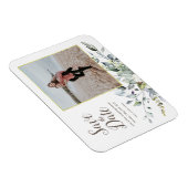 De foto bewaart de Datum | Waterverf van goudLijst Magneet (Rechterzijde)