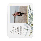 De foto bewaart de Datum | Waterverf van goudLijst Magneet (Verticaal)