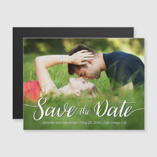 De foto Datum buiten opslaan Magnetische Uitnodiging