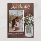 De foto Datum waarop baby's borstbloemen is geplaa Aankondigingskaart (Voorkant)