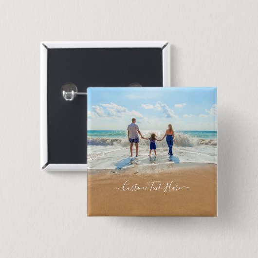 De Foto en de Button van de Tekst van de douane Uw (Voorkant /achterkant)