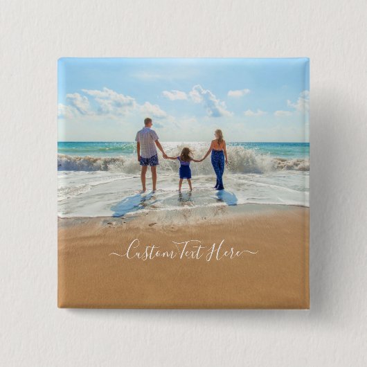 De Foto en de Button van de Tekst van de douane Uw (Voorkant)