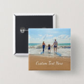 De Foto en de Button van de Tekst van de douane Uw (Voorkant /achterkant)