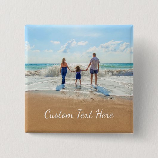 De Foto en de Button van de Tekst van de douane Uw (Voorkant)