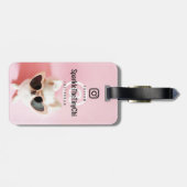 De Foto en de Tekst van de douane volgen me dubbel Bagagelabel (Achterkant horizontaal)