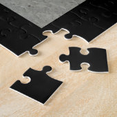 De foto en naam van Dog personaliseren/zwart Legpuzzel (Zijkant)