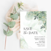 De Foto Eucalyptus Greenery Save the Date Invitati Kaart