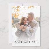 De Foto Eucalyptus Greenery Save the Date Invitati Kaart (Achterkant)
