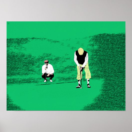 De foto is de originele Golfkunst Poster (Voorkant)