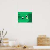 De foto is de originele Golfkunst Poster (Keuken)