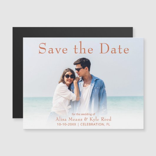 De Foto Modern bewaart het Magnet van de Aankondig (Voorkant / Achterkant)