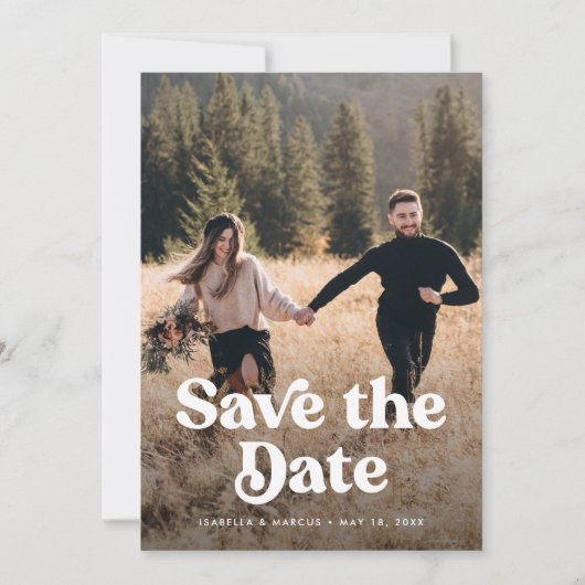 De Foto opslaan op de datum Save The Date (Voorkant)