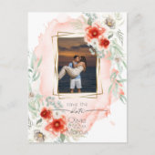 De Foto Persimmon van de waterverf sparen de Datum Briefkaart (Voorkant)