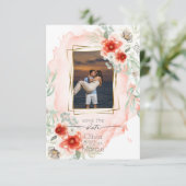 De Foto Persimmon van de waterverf sparen de Datum Kaart (Staand voorkant)