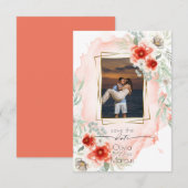 De Foto Persimmon van de waterverf sparen de Datum Kaart (Voorkant / Achterkant)