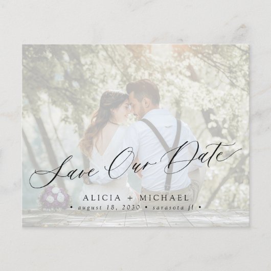 De foto QR CODE van de begroting elegante bruiloft Flyer (Voorkant)