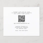 De foto QR CODE van de begroting moderne bruiloft (Achterkant)