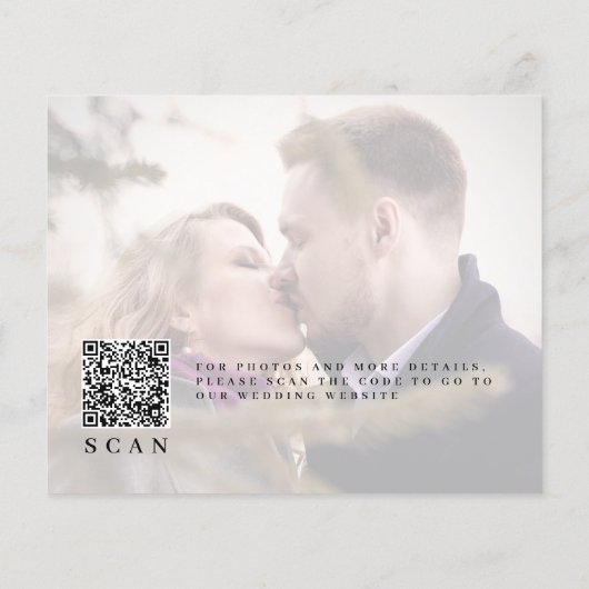 De foto QR CODE van de begroting trouwt sparen de  Flyer (Achterkant)